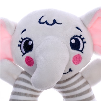 Развивающая погремушка Крошка Я «Слон», цвет серый