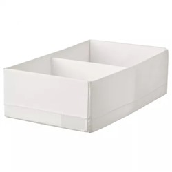 Коробка белая с отделениями, STUK Box with Compartments White (20 x 34 x 10 cm), произв. IKEA