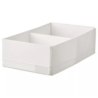 Коробка белая с отделениями, STUK Box with Compartments White (20 x 34 x 10 cm), произв. IKEA