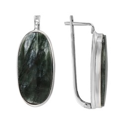 Серьги 'Дива' с серафинитом ИАСК33314-30СРN6