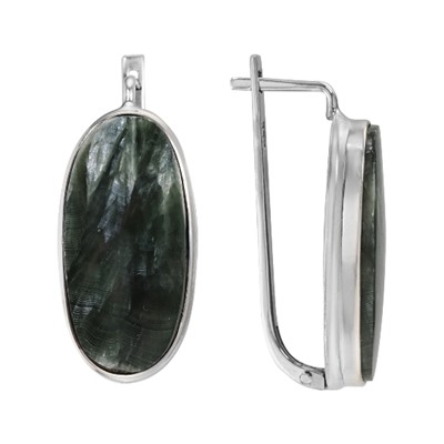 Серьги 'Дива' с серафинитом ИАСК33314-30СРN6
