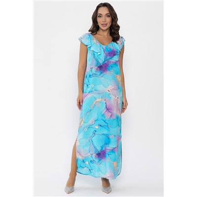 Платье Хатиса (бирюзовое) П14074-4М