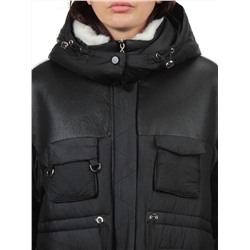 338-X01BLACK Куртка зимняя женская (200 гр. холлофайбер)