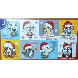 Наклейки Собачки или свинки, 5 видов