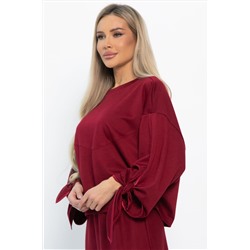 Джемпер с завязками Твист (бордовый) Б14867-10М