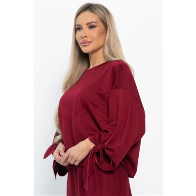 Джемпер с завязками Твист (бордовый) Б14867-10М