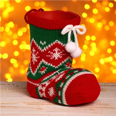 Конфетница «Сапожок», с бомбошками, вместимость 180 г, МИКС