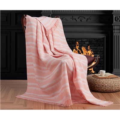 Накидка на Диван 170x220 см. 100% Хлопок Keten Desibel Pudra