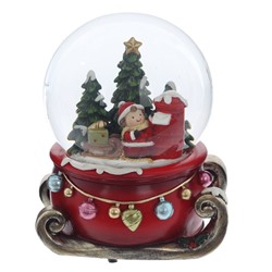 GAEM Фигурка декоративная "Рождество" в стекл шаре (ключ, муз), L11 W10 H14 см