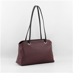 Сумка 620 гладкий бордо+черный