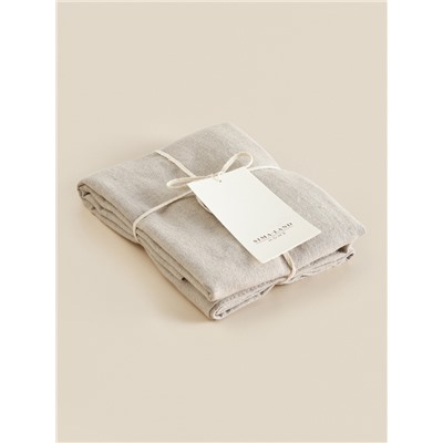 Наволочка SL Home Linen collection, 50×70 см, бежевая, лён 30%, хлопок 70%