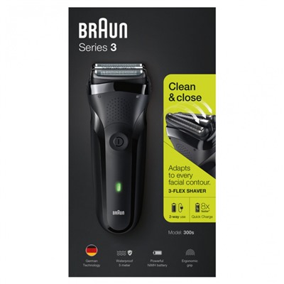 Braun Elektrischer Rasierer quot;Series 3 300Squot; in Schwarz  Электробритва "Серия 3 300S" в черном