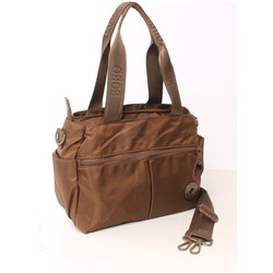 Сумка женская текстиль BoBo-758-1,  3отд,  плечевой ремень,  коричневый 266137