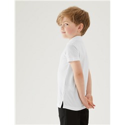 2pk Boys' Slim Fit School Polo Shirts (2-16 Yrs)