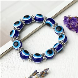 Браслет-оберег «На счастье», глазик, синий