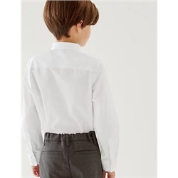 Boys' 5pk Regular Fit Easy to Iron School Shirts (2-18 Yrs)