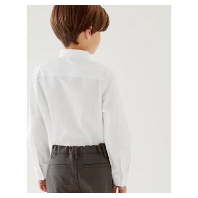 Boys' 5pk Regular Fit Easy to Iron School Shirts (2-18 Yrs)