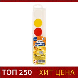Акварель медовая Calligrata, 6 цветов, без кисти, пластик