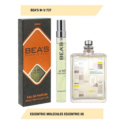 Парфюм Beas Escentric Molecules Escentric 05 unisex U737 10 ml, Парфюм унисекс Beas U737 создан по мотивам аромата Escentric Molecules Escentric 05