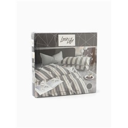 КПБ LoveLife 2сп "Полоса"175х215см, 200х225см, 50х70см-2шт,100%хл,сатин 125г/м²