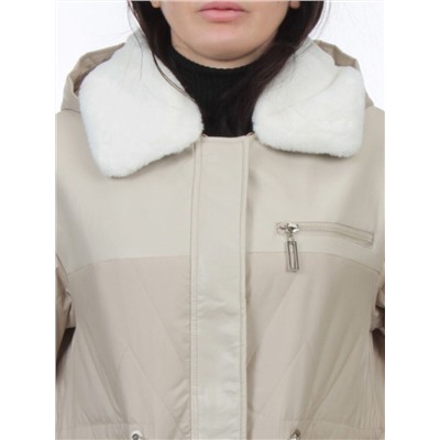 M24-096 BEIGE Куртка демисезонная женская (100 гр. холлофайбер)
