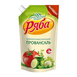 Майонез "Классический Провансаль" 192гр пакет ТМ Ряба 1/28