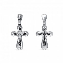 Крест из серебра литье частичное чернение