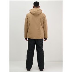 Горнолыжный костюм мужской зимний бежевого цвета 394B