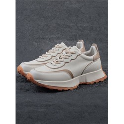 03-YC353-1 BEIGE Кроссовки женские (натуральная кожа)