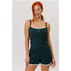 Женский костюм с шортами 2267 / Изумруд