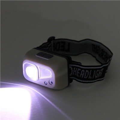 Фонарь налобный 6 режимов, 4LED, аккумуляторная батарея 400mAh USB S4
