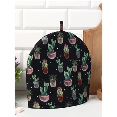 Грелка на чайник Этель Succulents 28×28 см, 100% хлопок, саржа 190 г/м²