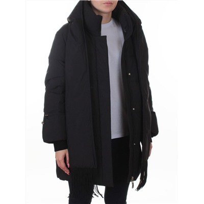 H781 BLACK Куртка зимняя женская (200 гр. холлофайбер)