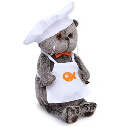 Мягкая игрушка "Кот Басик - шеф-повар " (19 см)