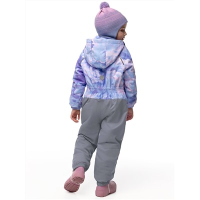 Комбинезон утеплённый для девочки NIKASTYLE 8м0625 Сирень серый