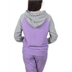 NOE103 VIOLET/GRAY Костюм спортивный женский (хлопок 90%, полиэстер 10%)