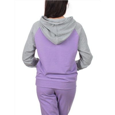 NOE103 VIOLET/GRAY Костюм спортивный женский (хлопок 90%, полиэстер 10%)