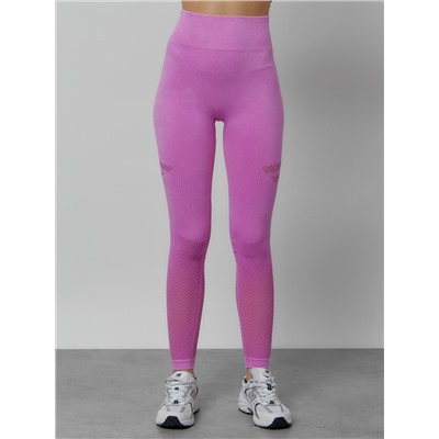 Легинсы для фитнеса женские розового цвета 1004R