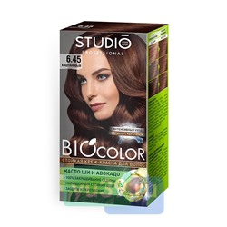 Крем-краска для волос STUDIO BIOcolor 6.45, Каштановый, 50/50/15 мл.