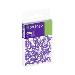 Кнопки силовые Berlingo, 50шт., цветные, ПВХ упак., европодвес, фиолетовые