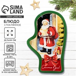 Блюдо новогоднее «Счастья в дом», 22.5×14×2 см