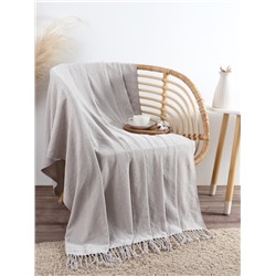 Плед "Этель" Gray beige 135*180 см, цвет бежевый, 100% полиэстер