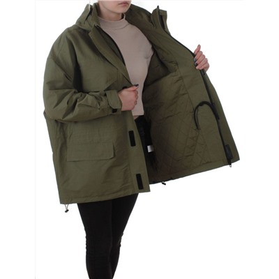 3094 GREEN Куртка демисезонная женская (100 гр. холлофайбер)