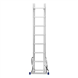 Лестница, 2 х 8 ступеней, алюминиевая, двухсекционная, Сибртех