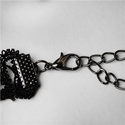 Чокер «Госпожа» ажур, цвет чёрно-белый,30 см