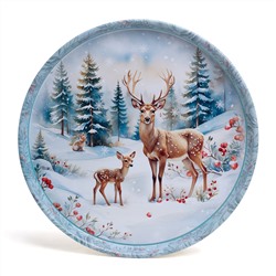 ПОДНОС СЕРВИРОВОЧНЫЙ AGNESS "ЗИМНЯЯ СКАЗКА" 33*2,1 СМ