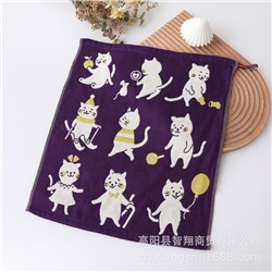 Export towels New sports cat gauze square towel Korea Soft absorbent kitchen hand wipe towel factory price wholesale