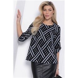 Джемпер Дэрби (черный/ромбы) Б12445-10