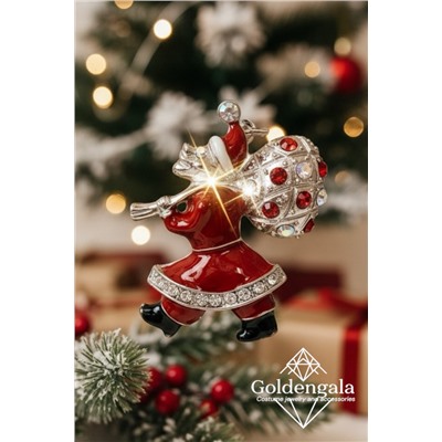 Брошь новогодняя "дед мороз" БР4 модель БРО/20