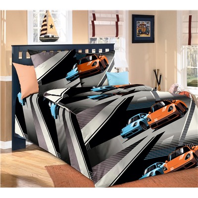 КПБ Скорость 1 серый поплин Текс-Дизайн